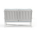 Riviera Love Seat in Alabaster