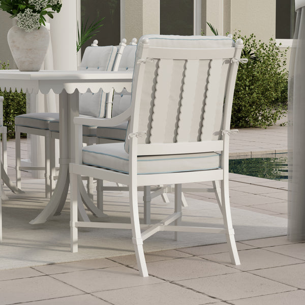 Riviera Arm Chair in Alabaster