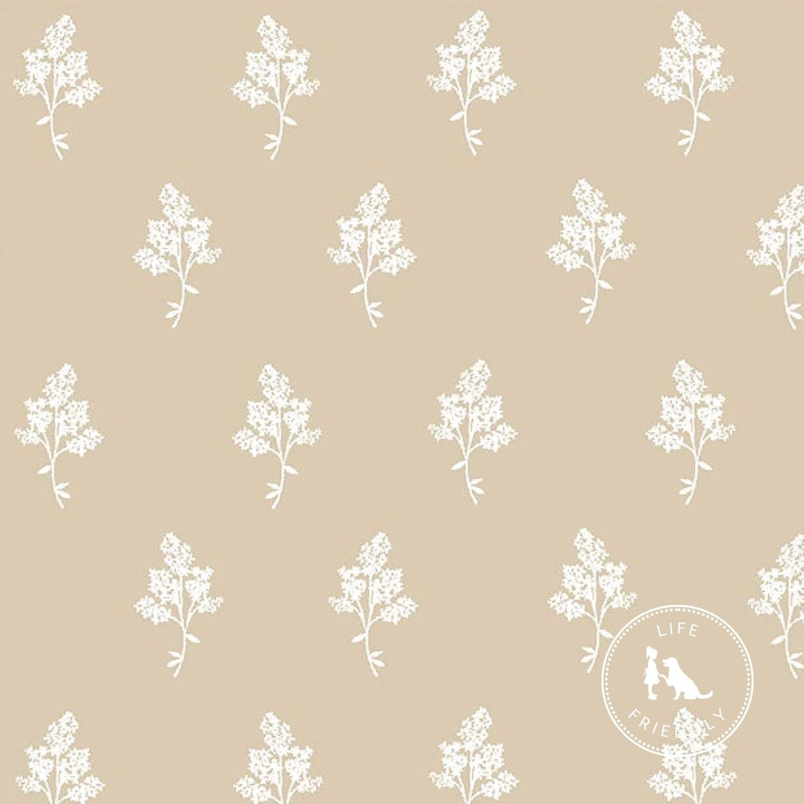 Hannah Floral Fabric in Natural