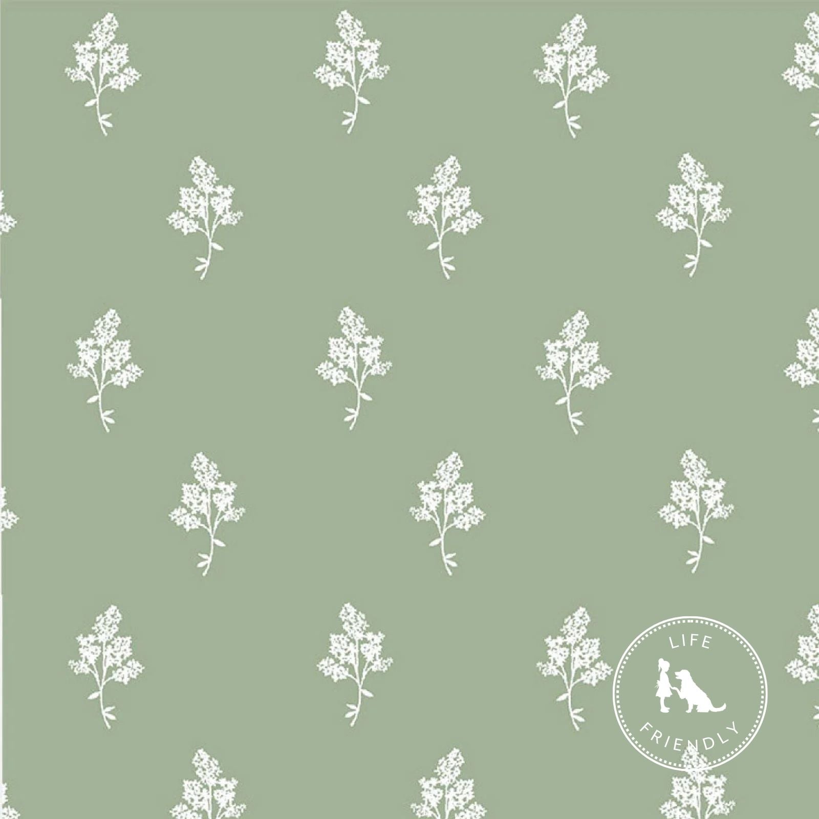 Hannah Floral Fabric in Sage