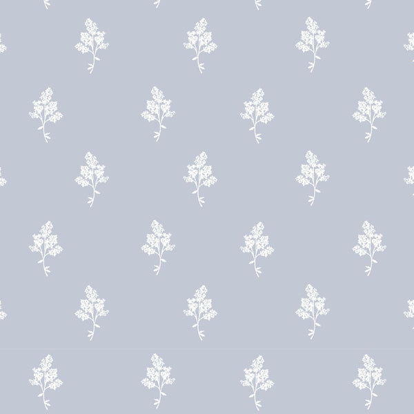 Hannah Floral Fabric in Light Blue