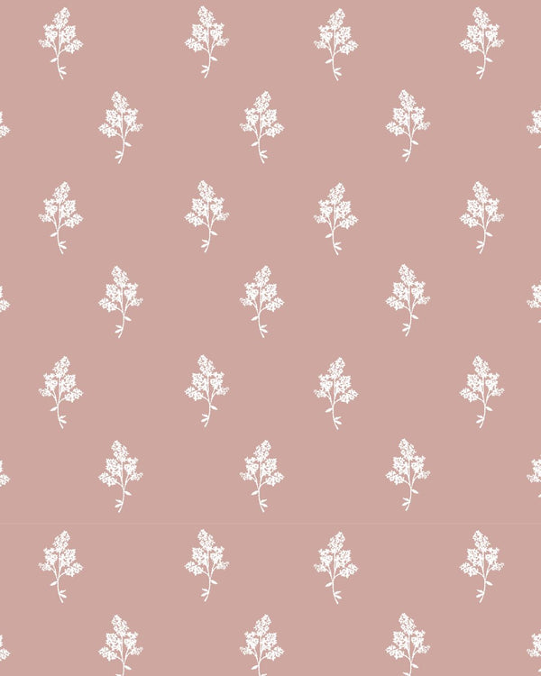 Hannah Floral Fabric in Dusty Pink
