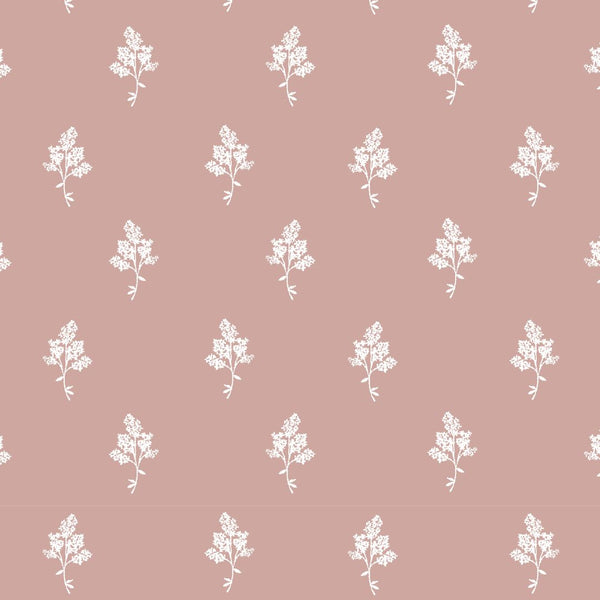 Hannah Floral Fabric in Dusty Pink