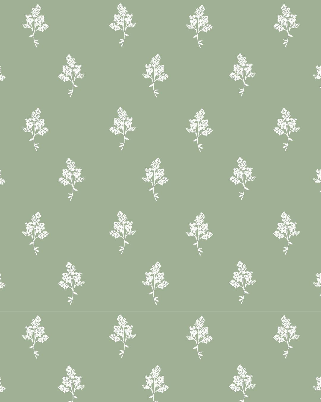 Hannah Floral Fabric in Sage