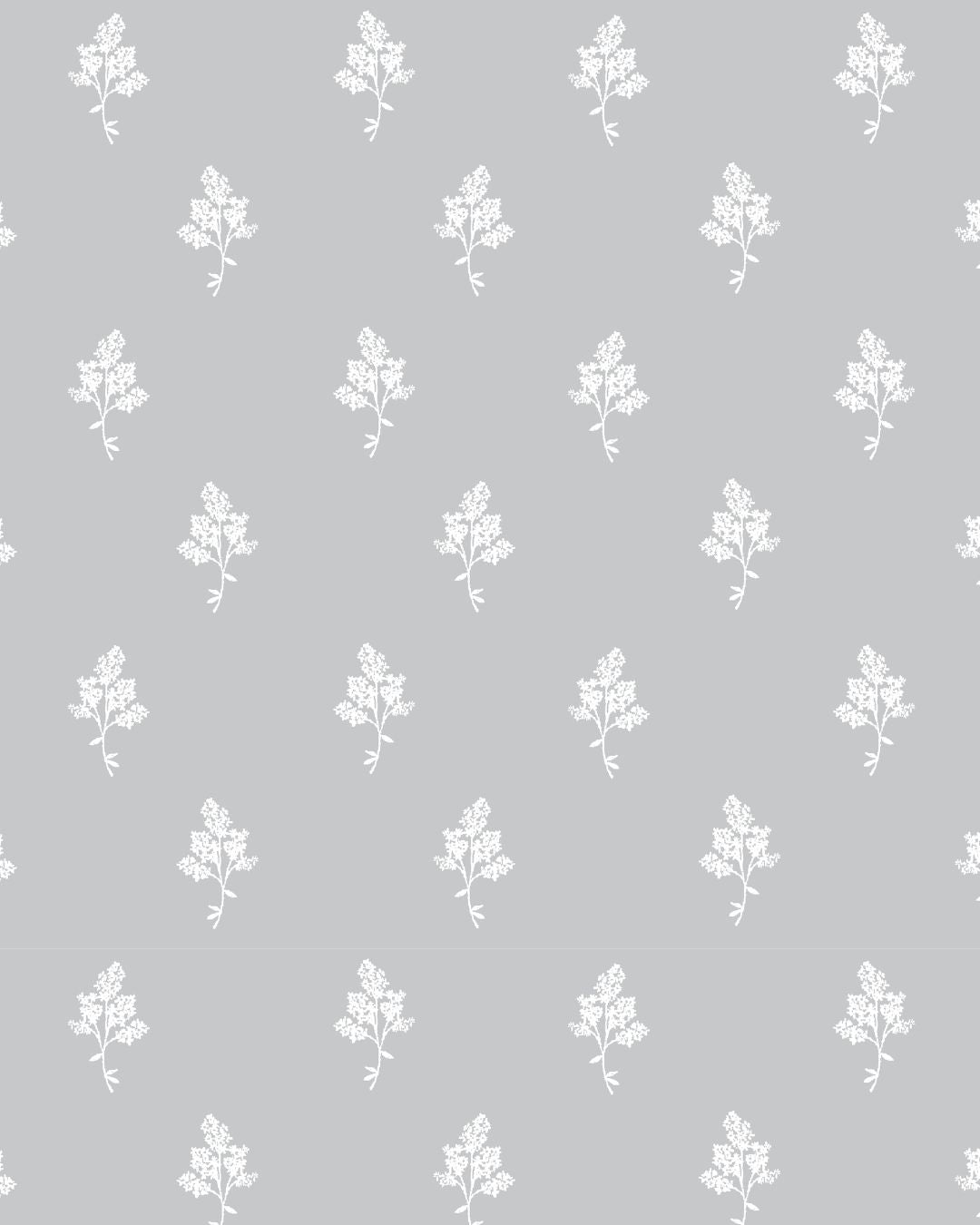Hannah Floral Fabric in Stone Grey