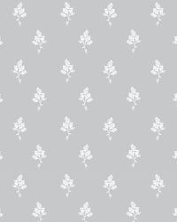 Hannah Floral Fabric in Stone Grey