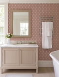 Hannah Floral Wallpaper in Dusty Pink