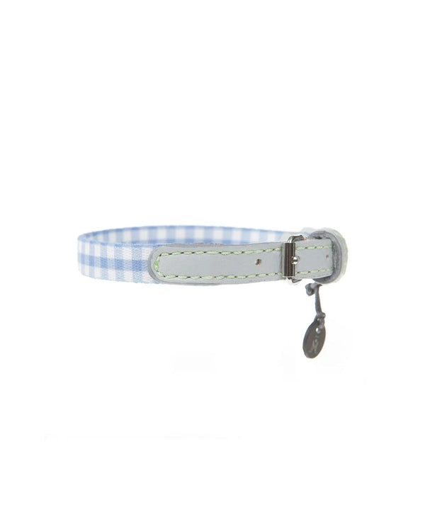 Harbor Gingham Dog Collar
