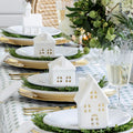 White Ceramic House Set