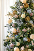 Painted Holiday Star Ornament in Cream