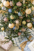 Painted Holiday Star Ornament in Soft Coral