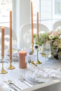 Reeded Petal Taper Candle