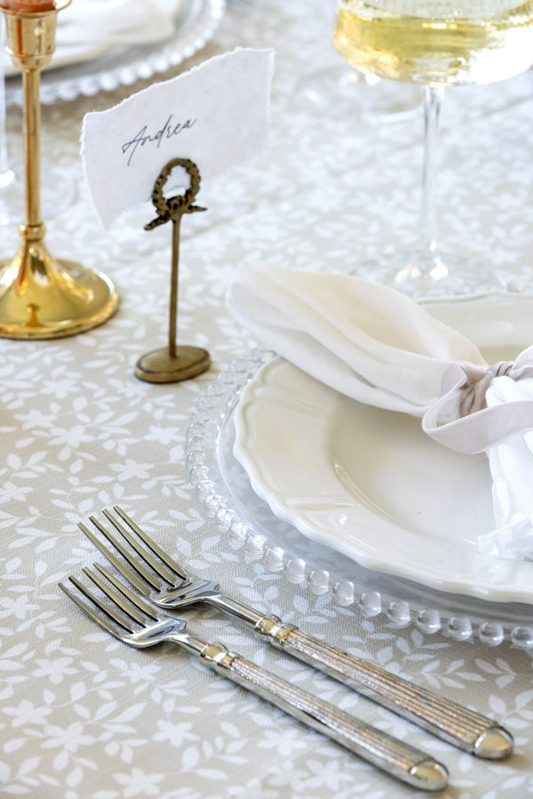 Jo Floral Tablecloth in Natural