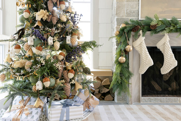 Glittered Pinecone Ornament - Medium Brown