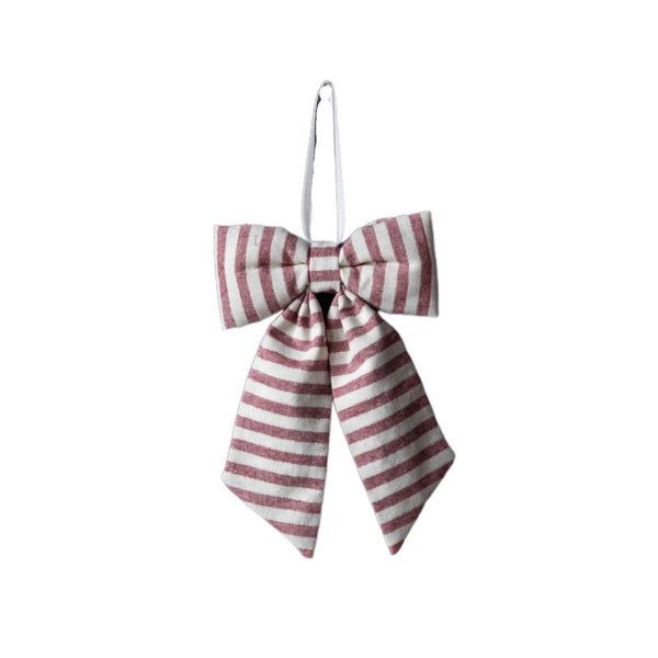 Holly Stripe Bow