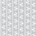 Hollyhock Floral Wrapping Paper in Stone Grey