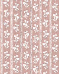 Hollyhock Floral Fabric in Dusty Pink