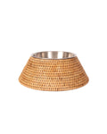 Honey Rattan Dog Bowl