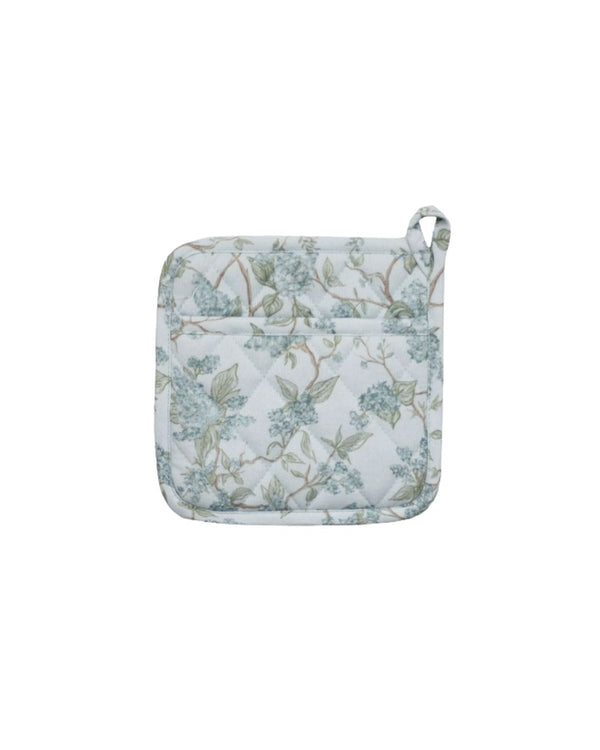 Hyacinth Blue Pot Holders, Pair