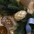 Glittered Pinecone Multi Brown Ornament Set