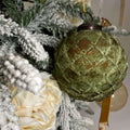 Olive Pintuck Ornament