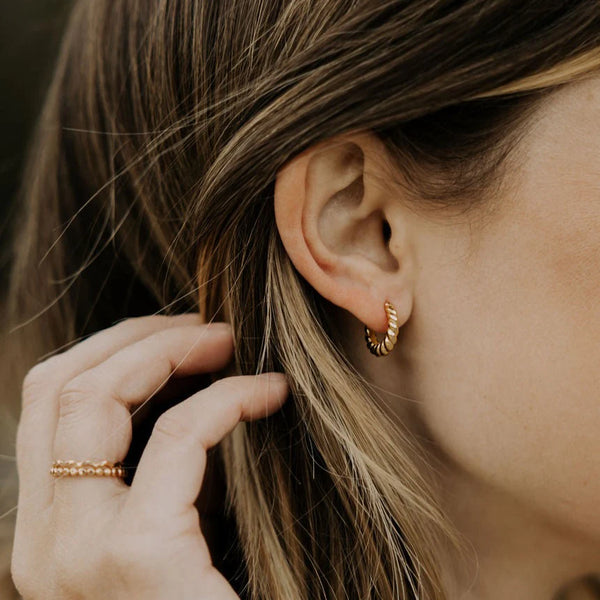 Brooklyn Twist Hoops- Gold
