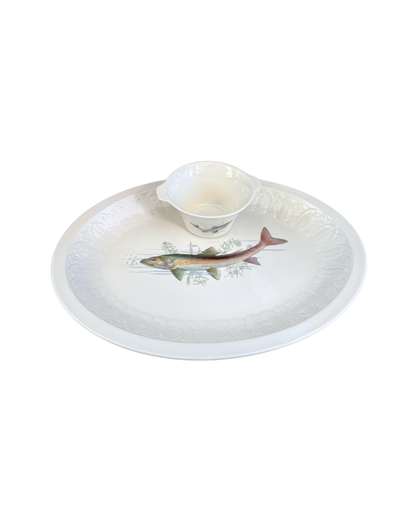 Ironstone Fish Platter & Bowl Set