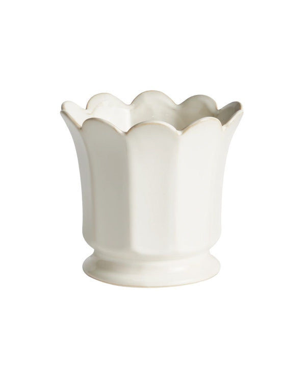 Ivory Fluted Pot - Large