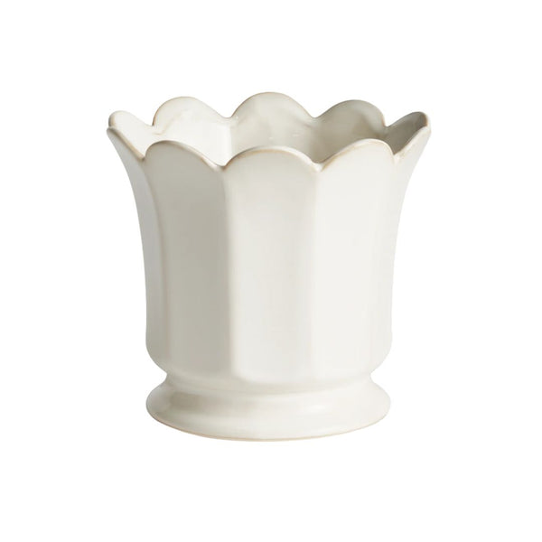 Ivory Fluted Pot - Large