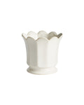 Ivory Fluted Pot- Small
