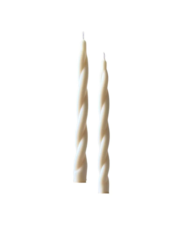 Ivory Twisted Taper Candle