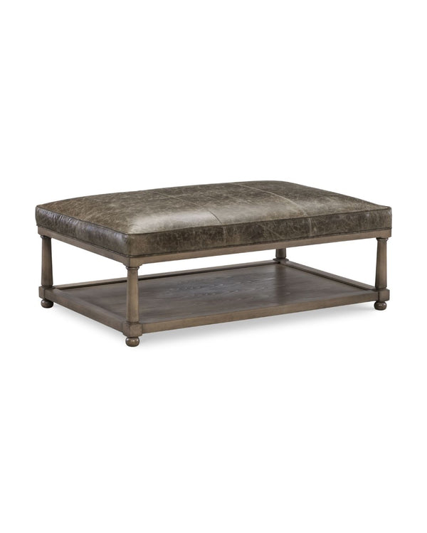 Jack Rectangle Leather Ottoman