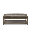 Jack Rectangle Leather Ottoman