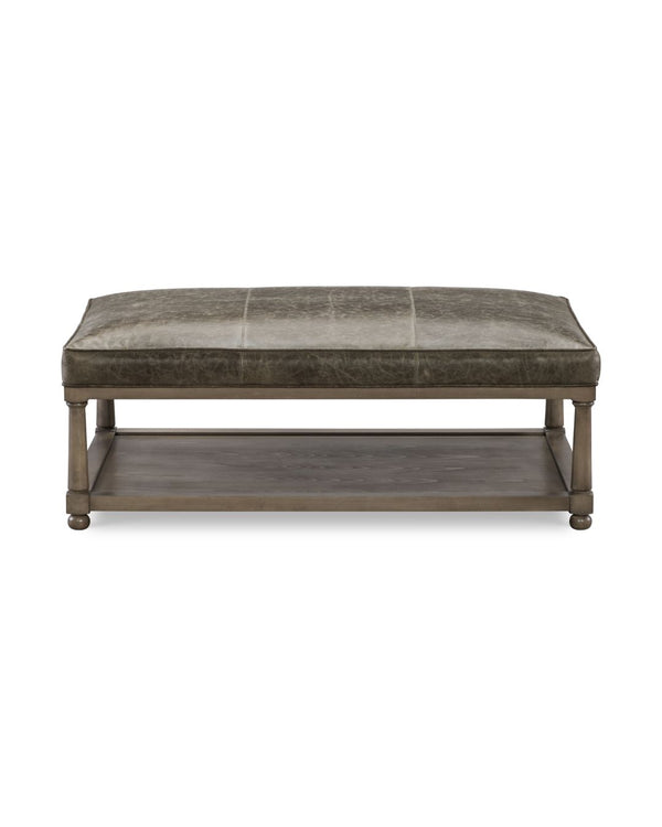 Jack Rectangle Leather Ottoman