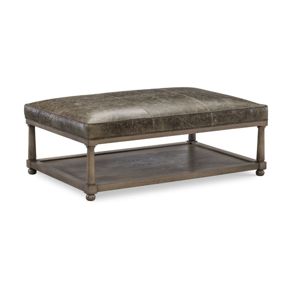 Jack Rectangle Leather Ottoman