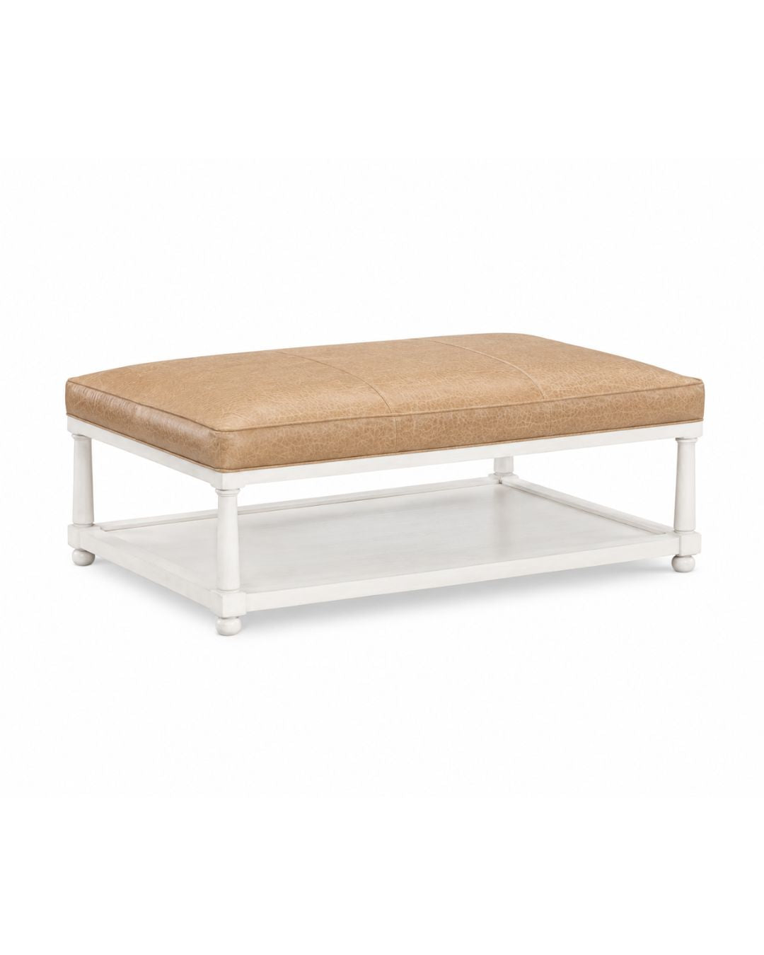 Jack Rectangle Leather Ottoman
