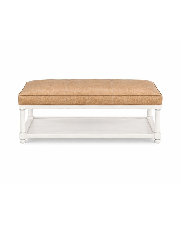 Jack Rectangle Leather Ottoman