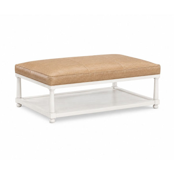 Jack Rectangle Leather Ottoman