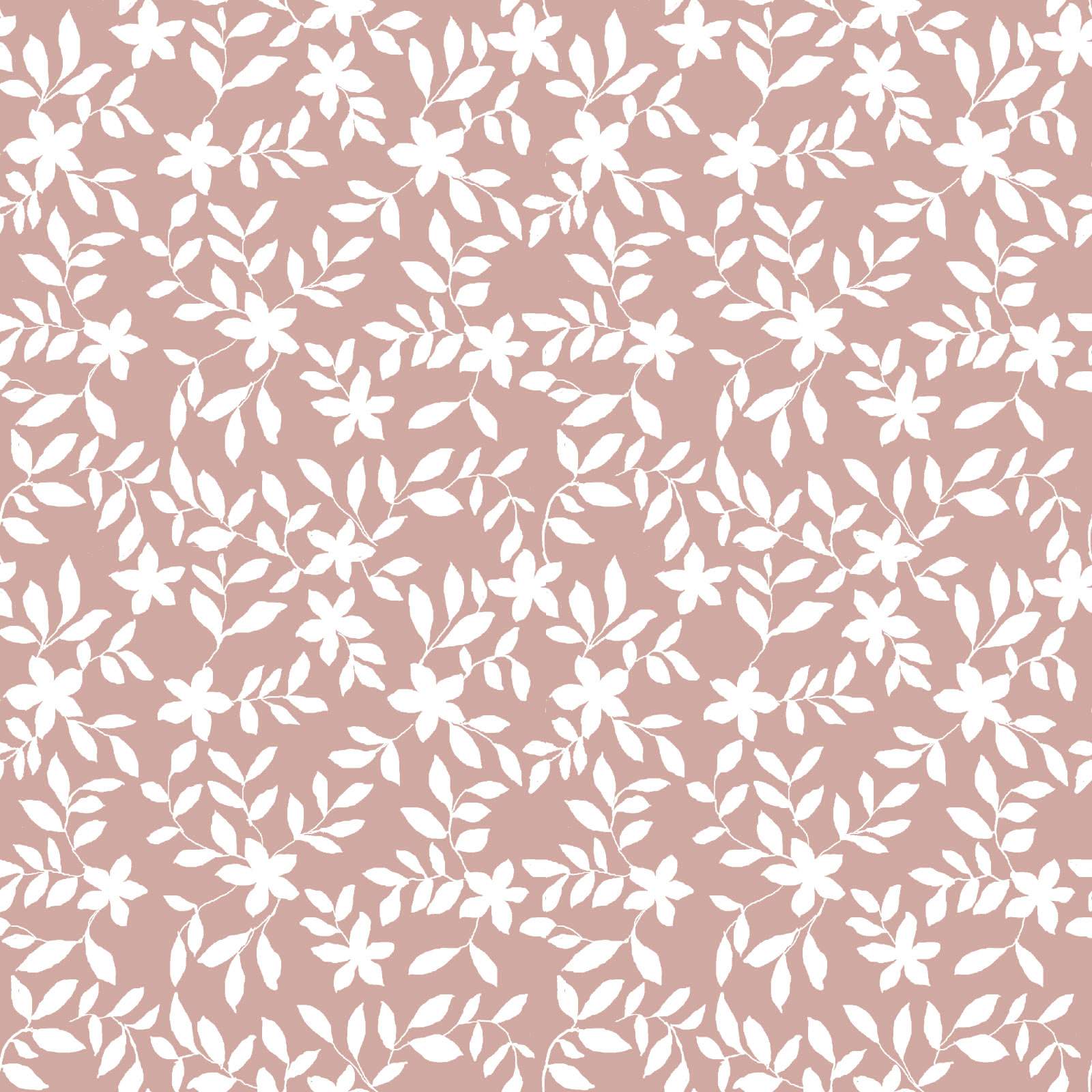 Jo Floral Fabric in Dusty Pink