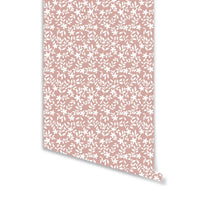 Jo Floral Wallpaper in Dusty Pink