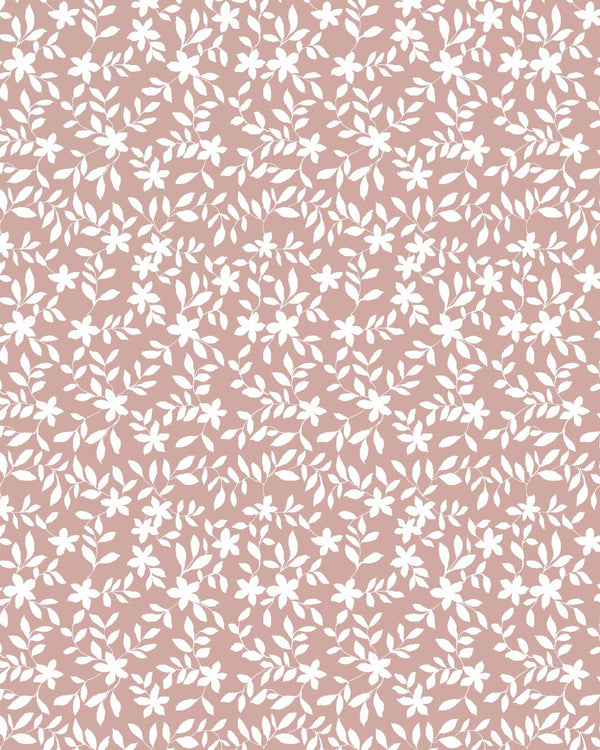 Jo Floral Fabric in Dusty Pink