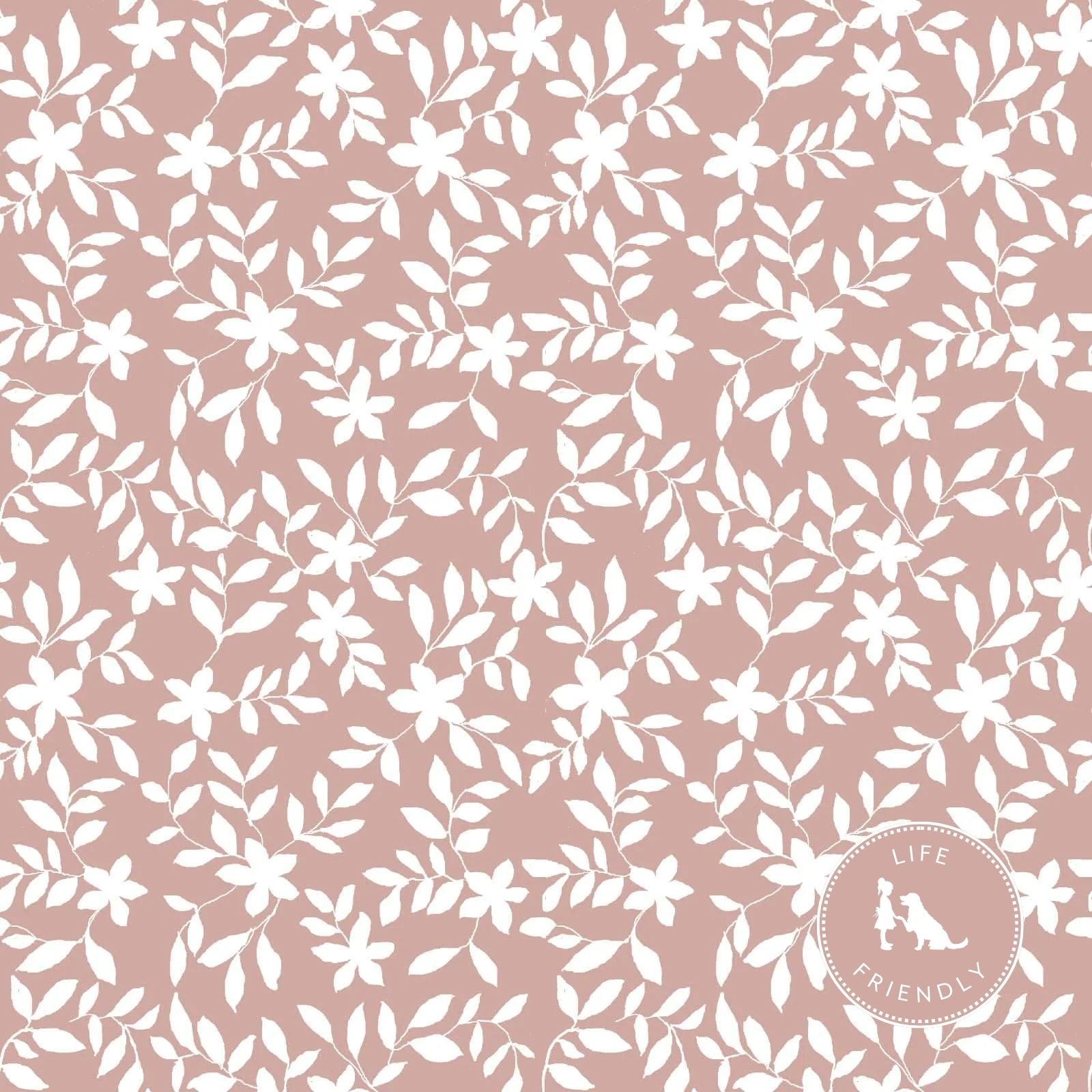 Jo Floral Fabric in Dusty Pink