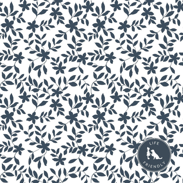 Jo Floral Fabric in Navy