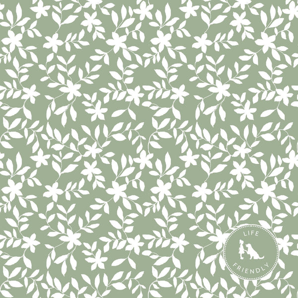 Jo Floral Fabric in Sage