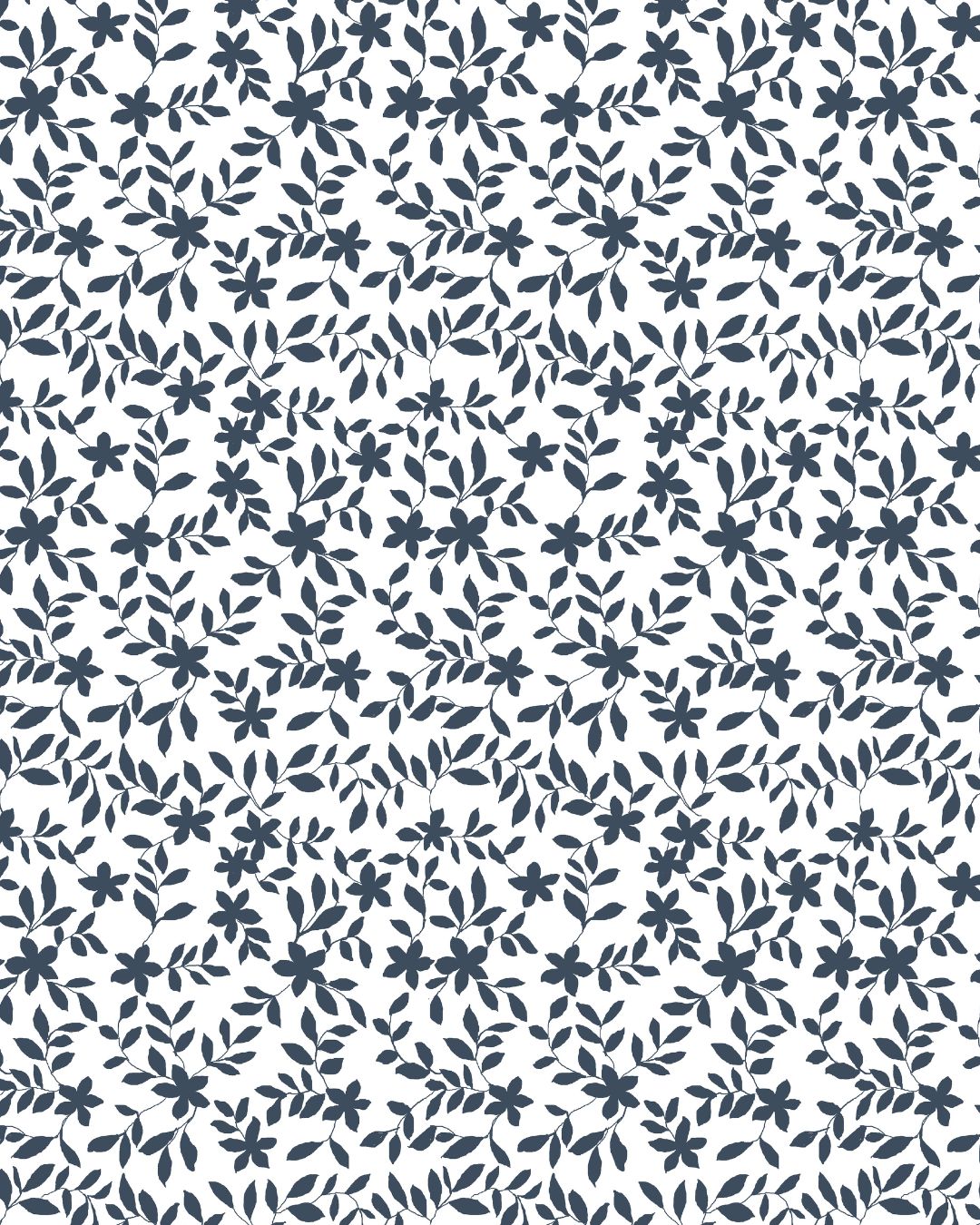 Jo Floral Fabric in Navy