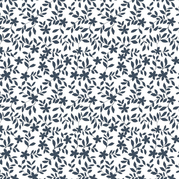 Jo Floral Fabric in Navy