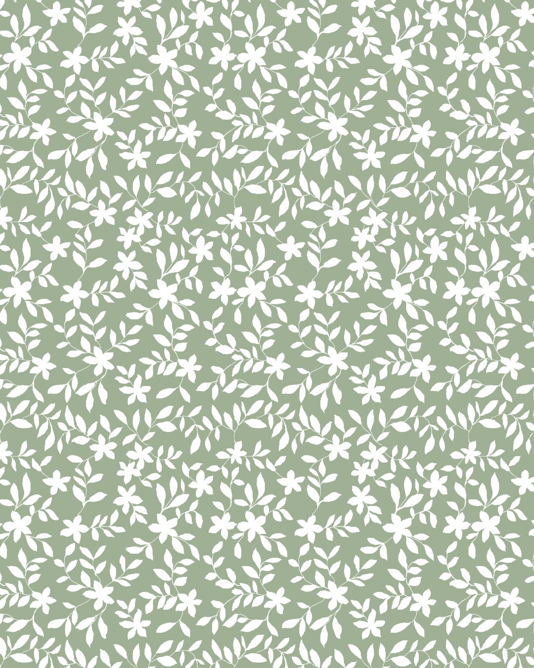 Jo Floral Fabric in Sage