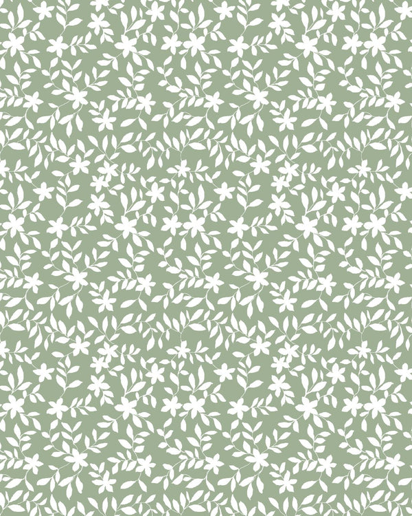 Jo Floral Fabric in Sage