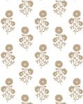 Julia Floral Fabric in Camel on White