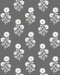Julia Floral Fabric in Charcoal